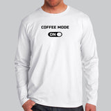 Coffee Mode On Full Sleeve T-Shirt For Men Online India