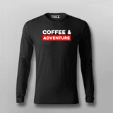 Coffee And Adventure Full Sleeve T-Shirt For Men Online
