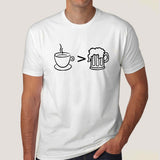 Coffee Over Alcohol T-Shirt - Brews Before Booze