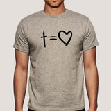 Cross Equals Love Men's Christian T-shirt
