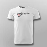 One Plus Two Plus Cube Maths Funny T-shirt For Men Online India