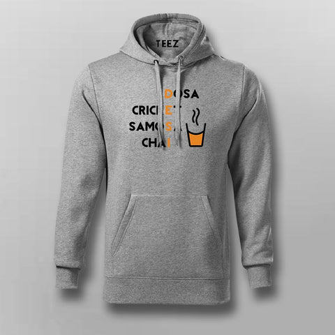 Buy This Dosa Cricket Samosa Chai Offer Hoodie For Men (December) For Only Prepaid