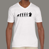 Drummer Evolution Men’s v neck T-shirt online india