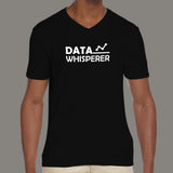 Data Whisperer Funny Data Analyst V Neck T-Shirt For Men Online India