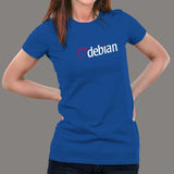 Debian GNU Linux logo T-Shirt For Women