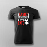 EASILY DISTRACTED BY CATS T-shirt For Men Online Teez