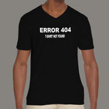 Programmer Error 404 T-Shirt Not Found Funny Men's Programming v neck T-shirt india