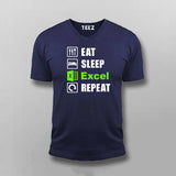Eat Sleep Excel Repeat Accountant Humour T-Shirt For Men