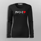 F Sharp Full Sleeve Developer T-Shirt For Women Online India
