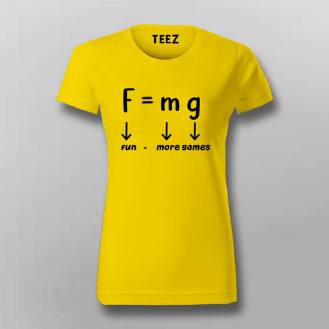 Force Of Gravity Equation T-Shirt For Women Online India