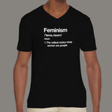 Feminism Definition V Neck T-Shirt For Men Online