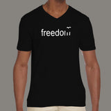 Freedom Men's attitude v neck  T-shirt online]