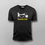 Gamer Life Funny Gamer V-neck T-shirt For Men Online India