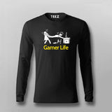 Gamer Life Funny Gamer Hoodie Full Sleeve T-shirt For Men Online India