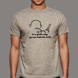 Gandhi Quote – In a Gentle Way Shake The World Tote T-Shirt For Men india