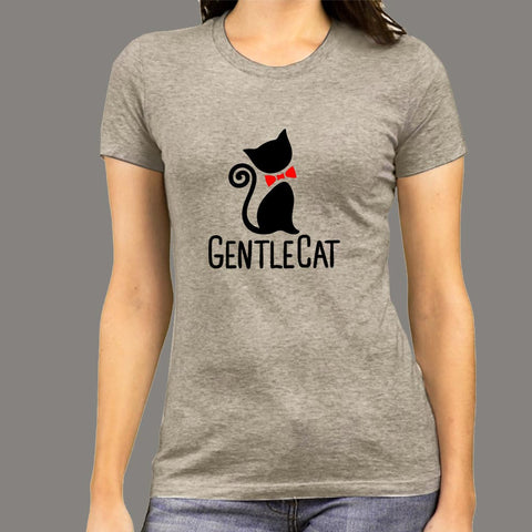 Gentle Cat T-Shirt For Women Online India