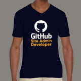 GitHub Site Admin Developer Men’s Profession V-Neck T-Shirt Online India
