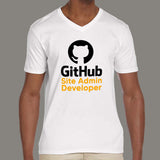GitHub Site Admin Developer Men’s Profession V-Neck T-Shirt Online