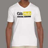 Github Social Coding V Neck T-Shirt For Men Online India
