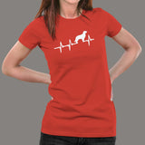 Golden Retriever Heartbeat T-Shirt For Women