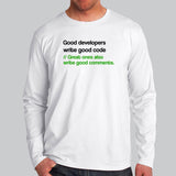 Great Developers Funny Programmers Full Sleeve T-Shirt For Men India