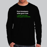 Great Developers Funny Programmers Full Sleeve T-Shirt For Men Online India