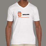 Html Developer Men’s Career V Neck T-Shirt Online