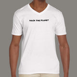 Hack The Planet Men's Hacker V Neck T-Shirt Online India