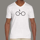 Harry Potter Glasses And Scar V Neck T-Shirt For Men India