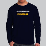 Having a Bad Day? Hit Reboot T-Shirt for Techies