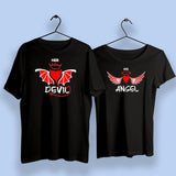 Her Devil His Angel Couple T-Shirts India