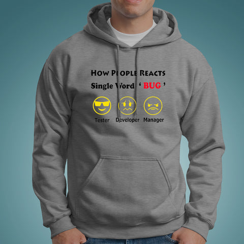 Coding Bug Reaction Tee - Humor in the Chaos