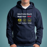 How People Reacts Single Word Bug Funny Coding Hoodies India