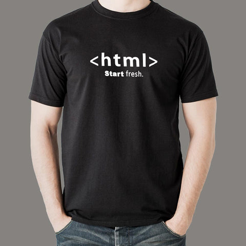 Men's Start Fresh Opening HTML Tag Tee