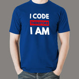 I Code Therefore I Am Men's T-Shirt - Existential Coder