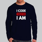 I Code Therefore I Am Men's T-Shirt - Existential Coder