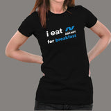 I Eat Asp.net For Breakfast Funny Programmer T-Shirt For Women India