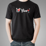 I Love Wine Men's Wine Lover T-Shirt