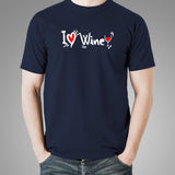 I Love Wine Men's Wine Lover T-Shirt