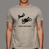 I Do My Own Stunts Motorcycle T-shirt For Men