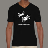 I Do My Own Stunts Motorcycle V Neck T-shirt For Men Online