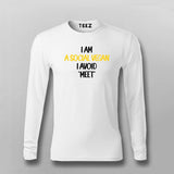 I Am A Social Vegan I Avoid Meet Funny T-shirt For Men