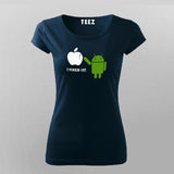 I Fixed It Android Fixes Apple Funny Tech T-Shirt For Women India