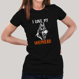 I Love My Shepherd T-Shirt For Women Online