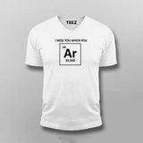 I Miss You When You Argon (Are Gone), Funny Chemistry Pun T-shirt For Men