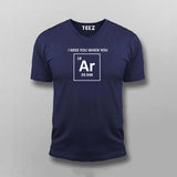 I Miss You When You Argon (Are Gone), Funny Chemistry Pun T-shirt For Men