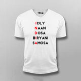 India Food V-Neck  T-shirt For Men Online