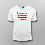 I'm a Programmar I'm a Programar I'm a Programer I write code Funny T-shirt V-neck For Men Online India