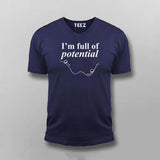 I'm Full Of Potential Funny Science V-Neck T-shirt For Men Online India