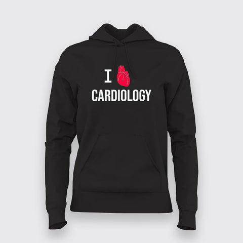 Heartfelt 'I Love Cardiology' Hoodie | Perfect for Cardiologists